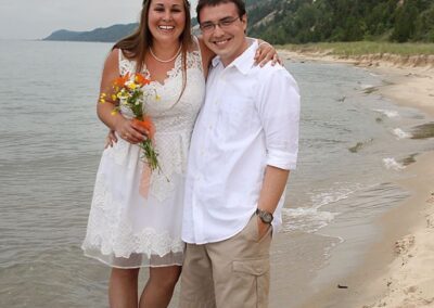 DJ & Katie beach wedding photo